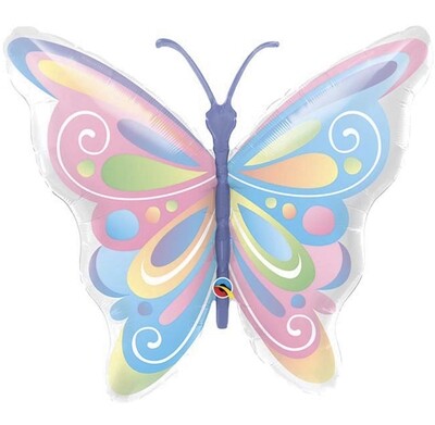 40" Pastel Butterfly Shaped Balloon 2305536