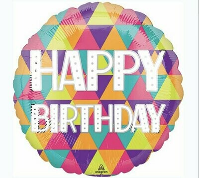 17" Colorful Happy Birthday Balloon 4944518