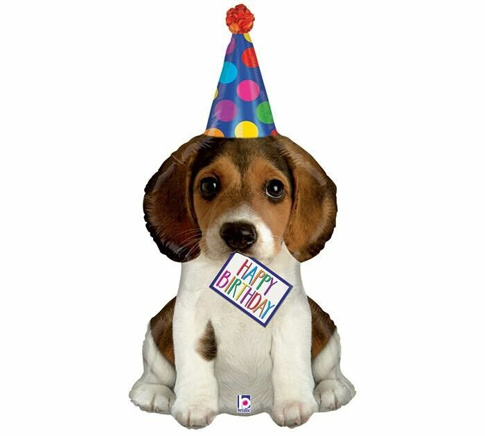 41" Happy Birthday Puppy Balloon