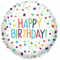 17" Happy Birthday Confetti Balloon