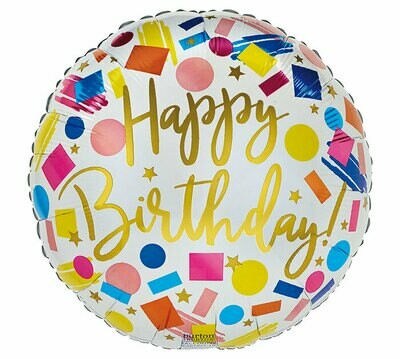17" Happy Birthday Party Party Balloon