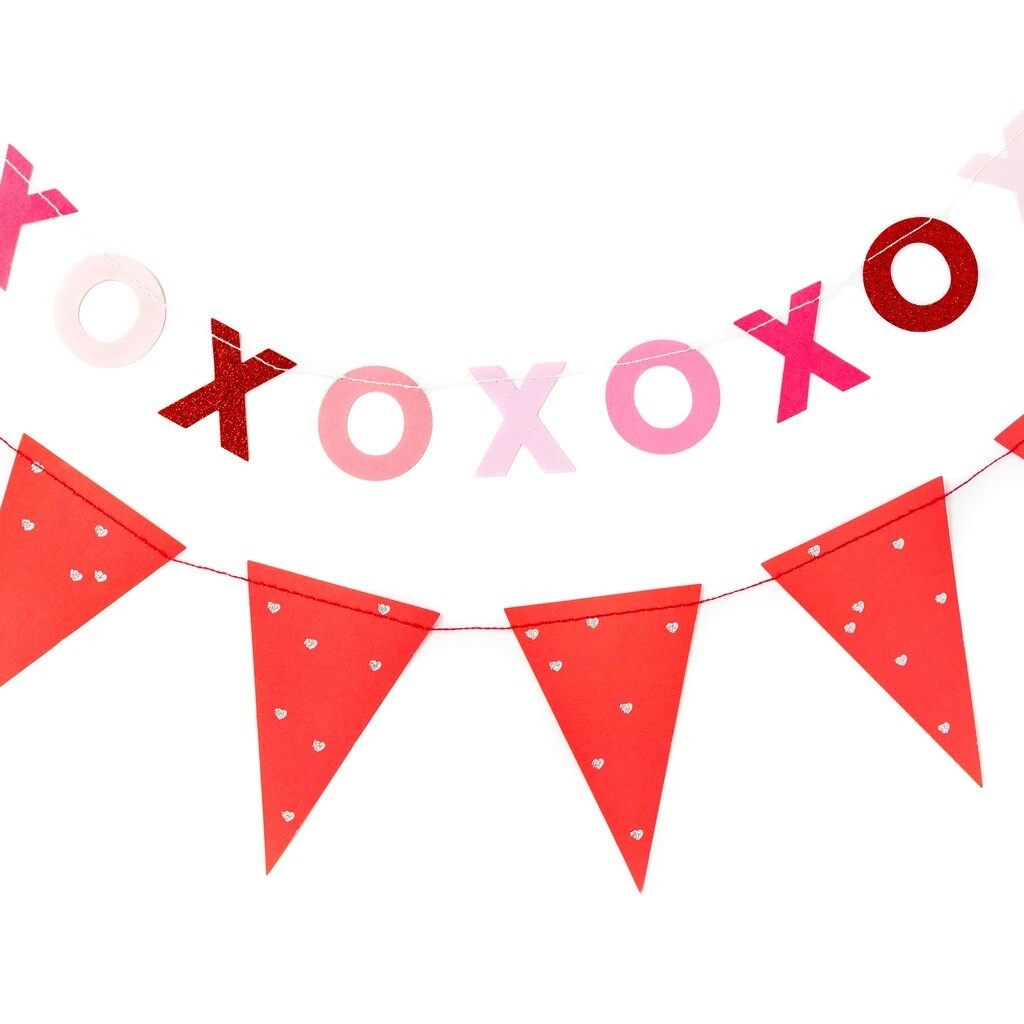 Valentine XOXO & Pennant Banner Set