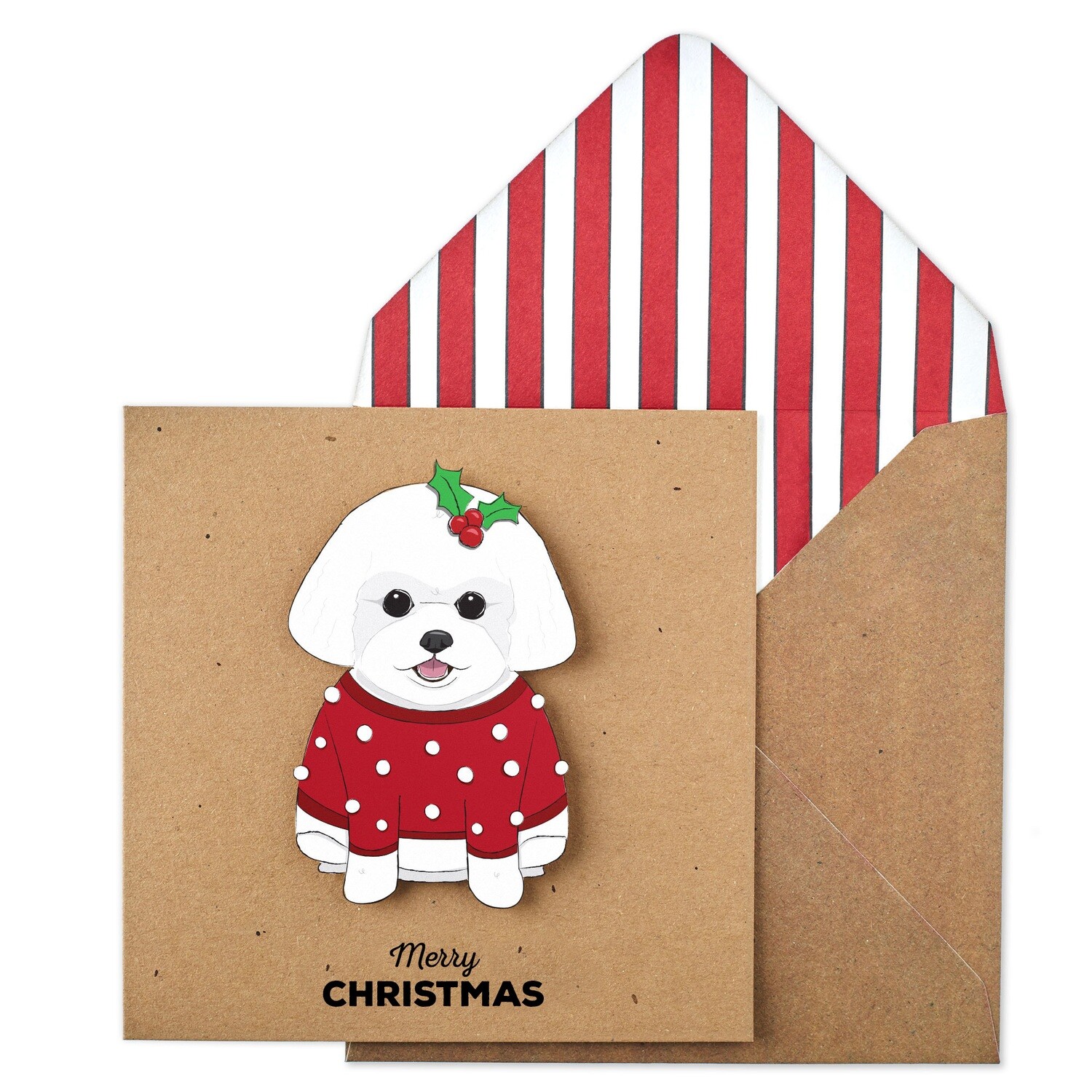 Merry Christmas Bichon Card