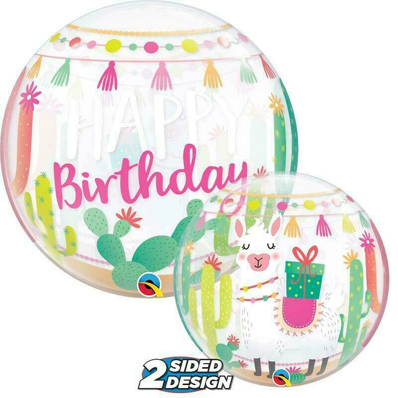 22" Llama Birthday Deco Bubble Balloon