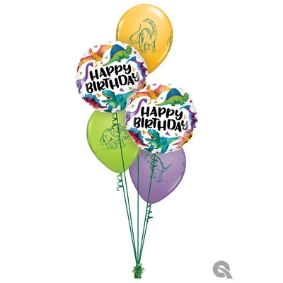 Happy Birthday Dinosaur Balloon Bouquet Designs