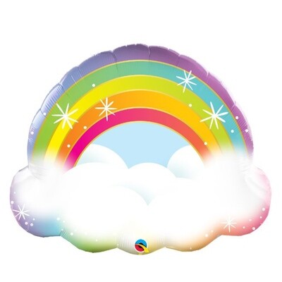 32” Rainbow & Cloud Shape Balloon