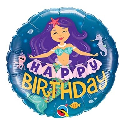 18" Birthday Mermaid Balloon
