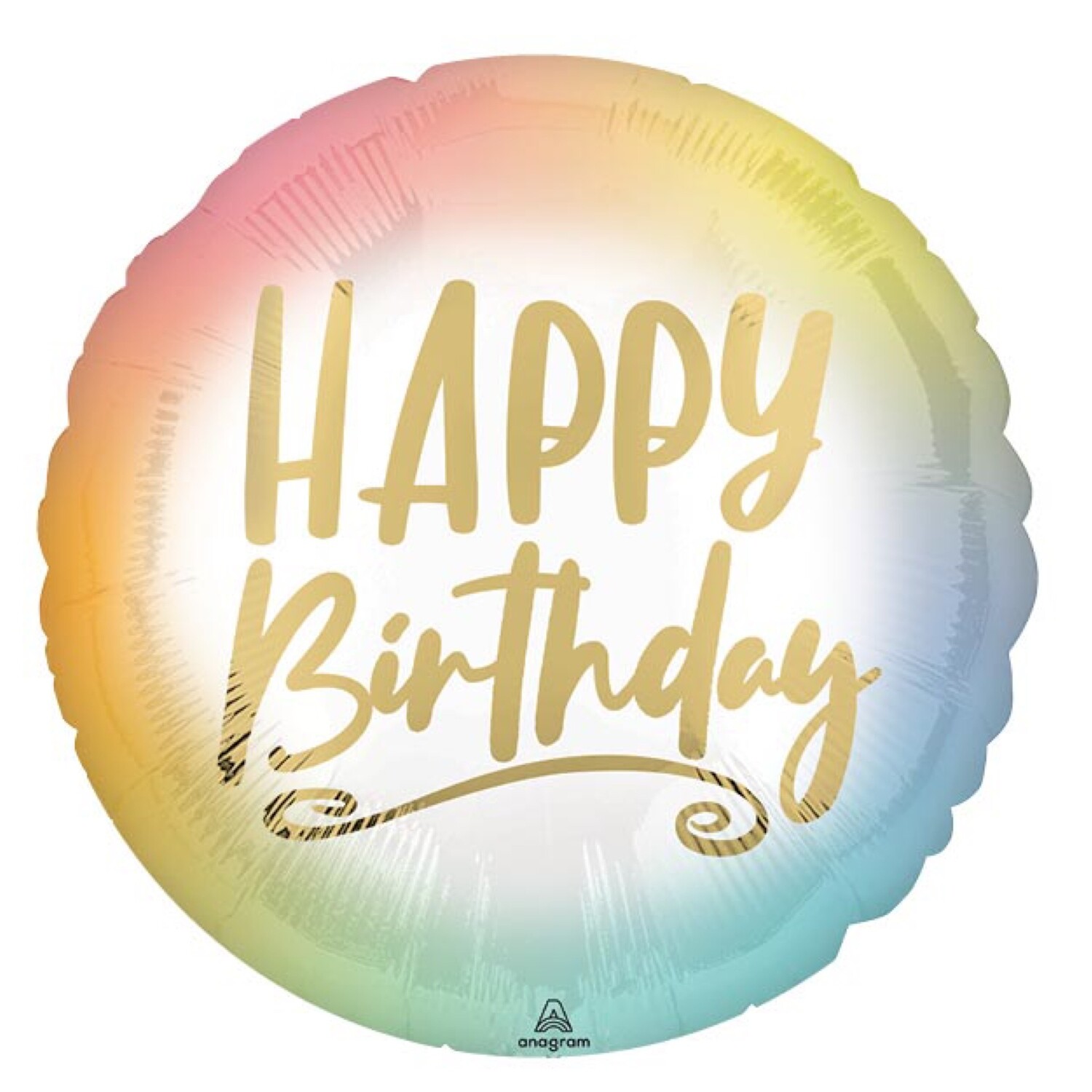 17" Happy Birthday Ombre Balloon