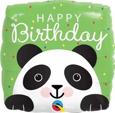 18" Birthday Panda Square Ballon