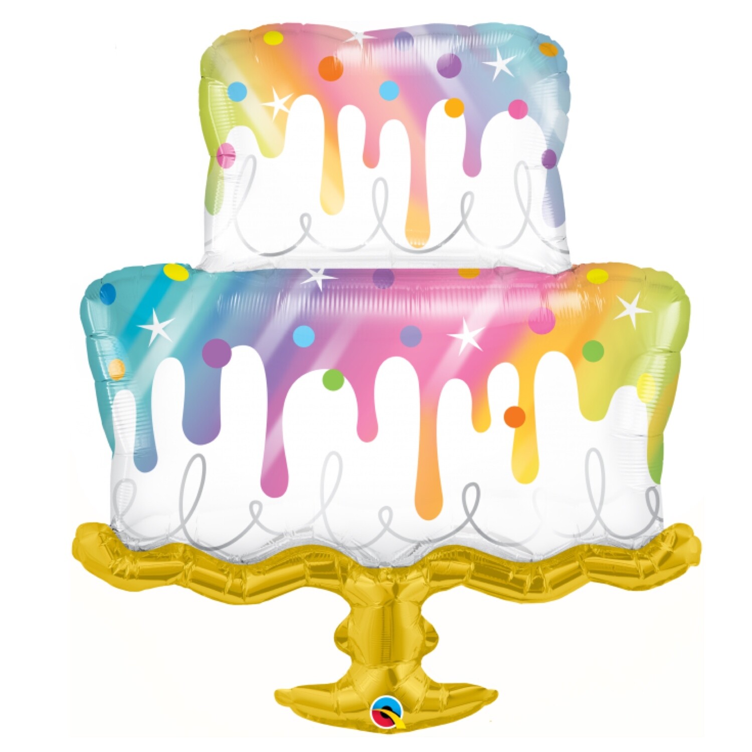 39” Rainbow Drip Cake XL Shape Balloon