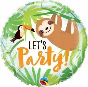 18" Toucan & Sloth "Let's Party" Balloon