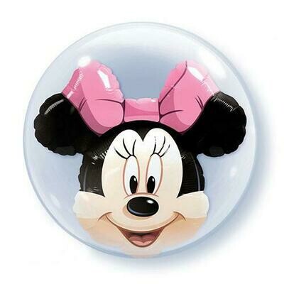 24" Disney Minnie Mouse Double Stuffed Double Bubble Balloon