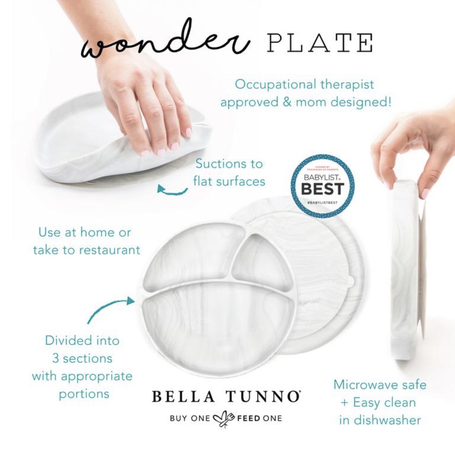 Bella Tunno Suction Wonder Plate