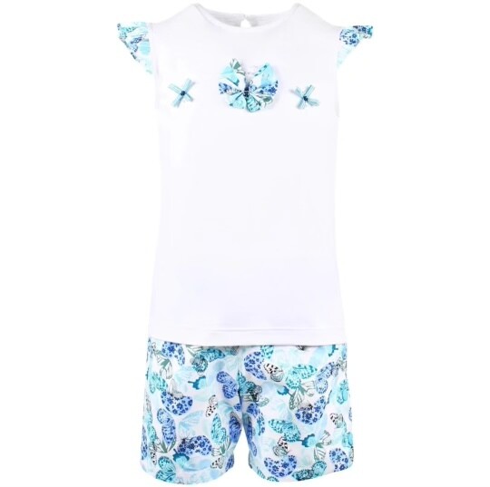 Sarah Louise Butterfly Detailed T-Shirt & Shorts