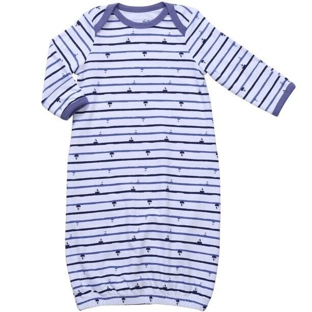 Nautical Baby Gown / Sleeper