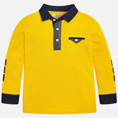 Mayoral Yellow L/S 3 Button Collared Shirt