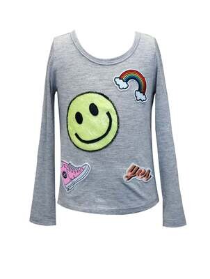 Hannah Banana L/S Top w/ Patches