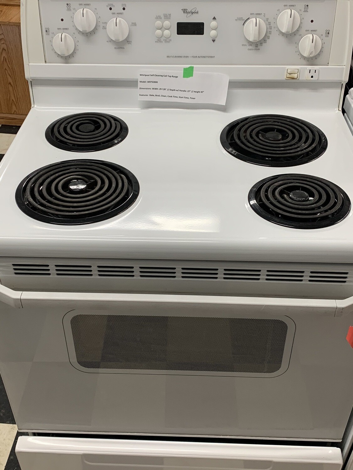 Whirlpool Coiled Top Stove