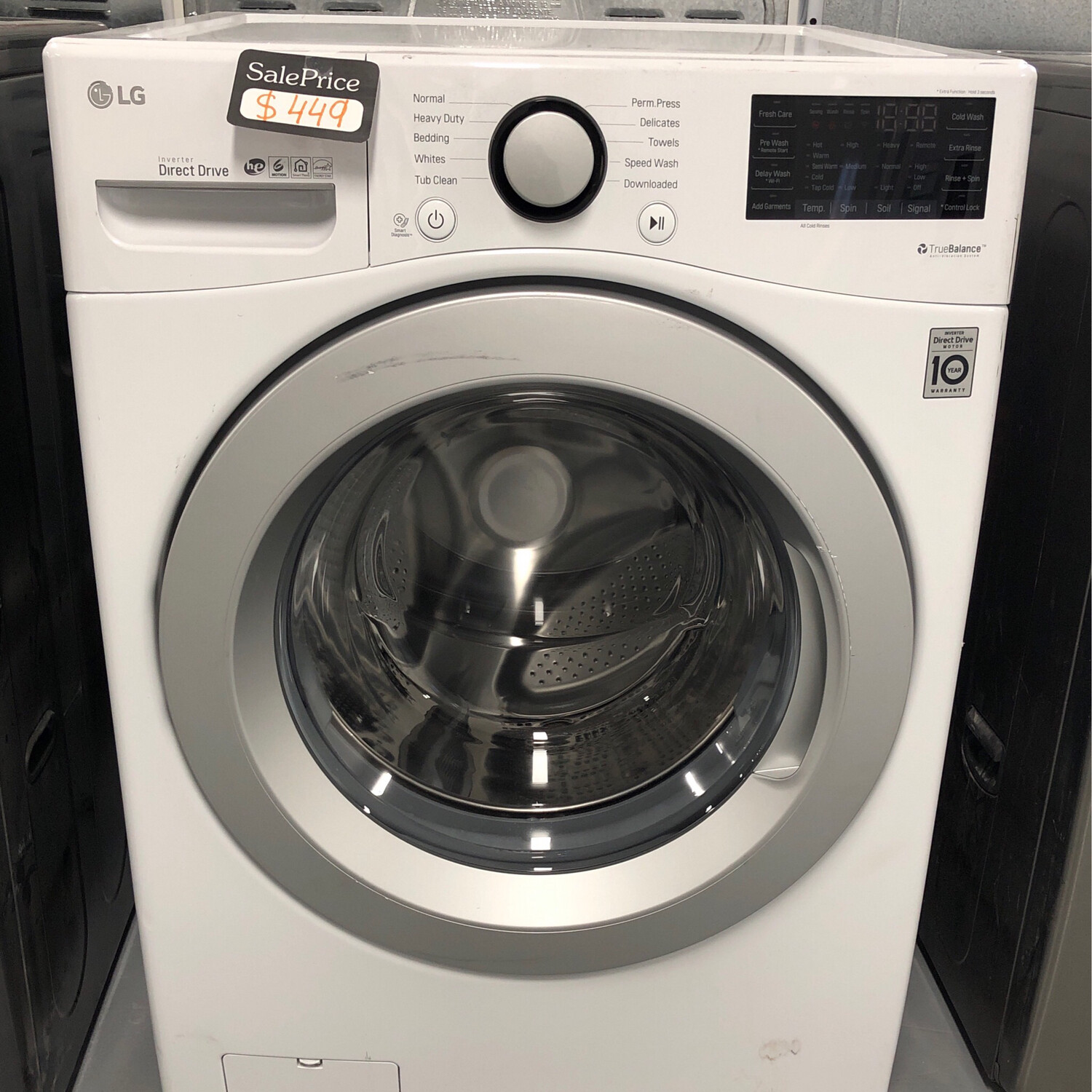 LG Front Load Washer, 27" Width, ENERGY STAR Certified, 5.2 cu. ft