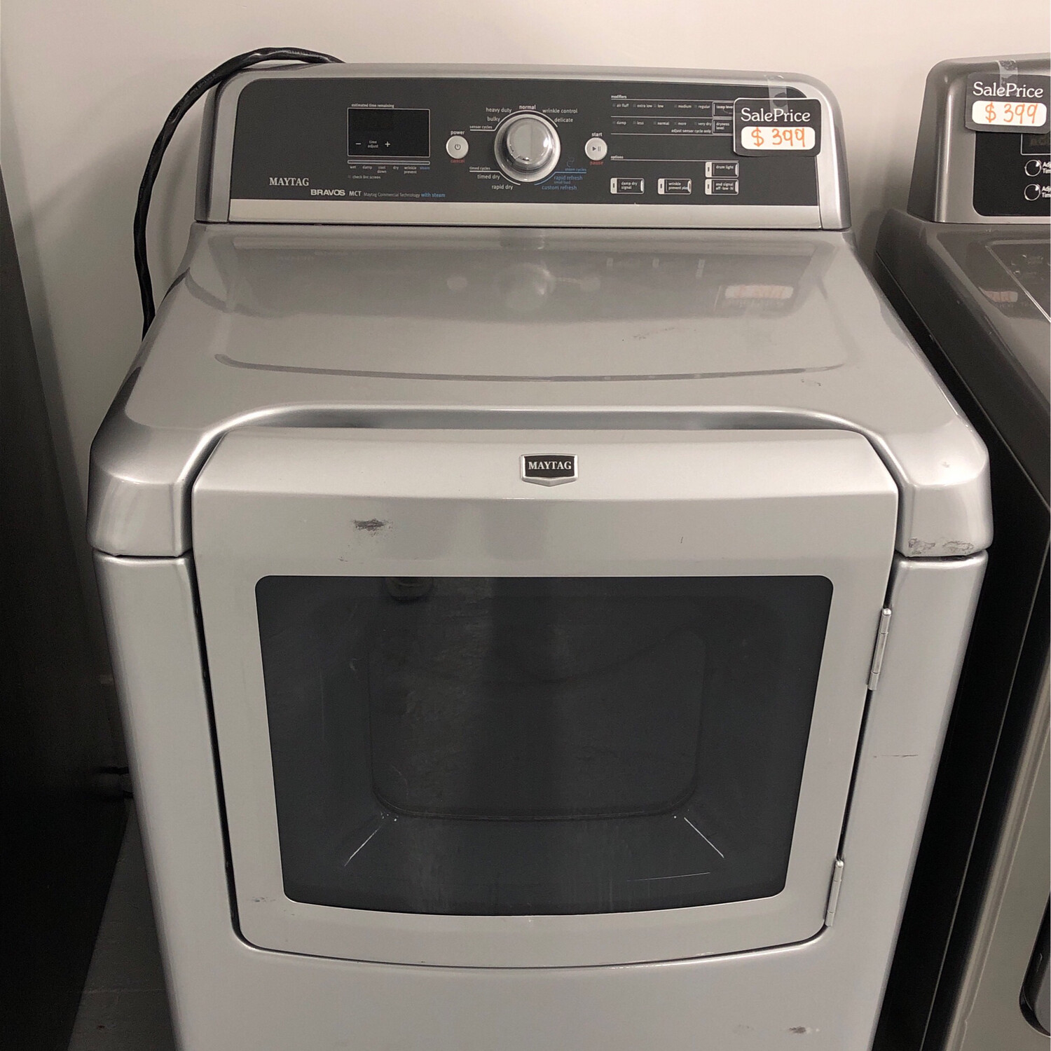 Maytag Bravos Steam Front Load Dryer, 29in, 7.3 cu.ft