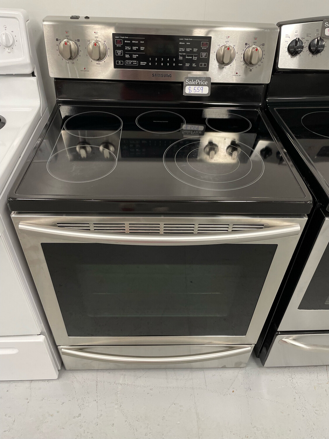 Samsung Self-Clean,, Glass-Top Convection Range, 5.9 Cu.Ft