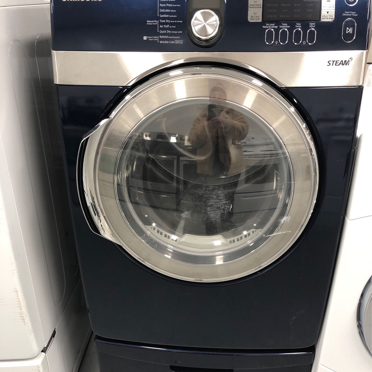 Samsung Front-Load Steam Dryer, 7.4 Cu.Ft, W/ Pedestal