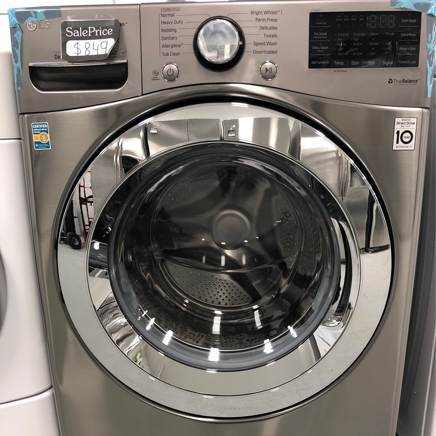 LG Front-Load Steam Washer, 5.2 Cu.Ft, Wifi (Like New)