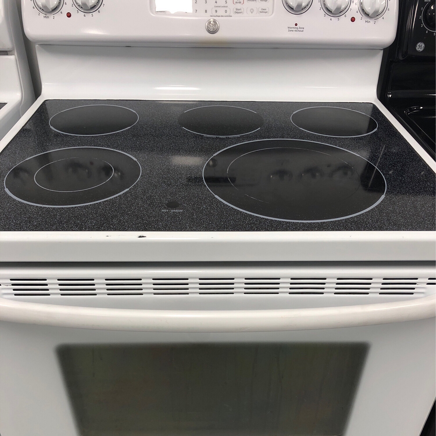 GE Freestanding Glass-Top Range, 4.5 Cu.Ft