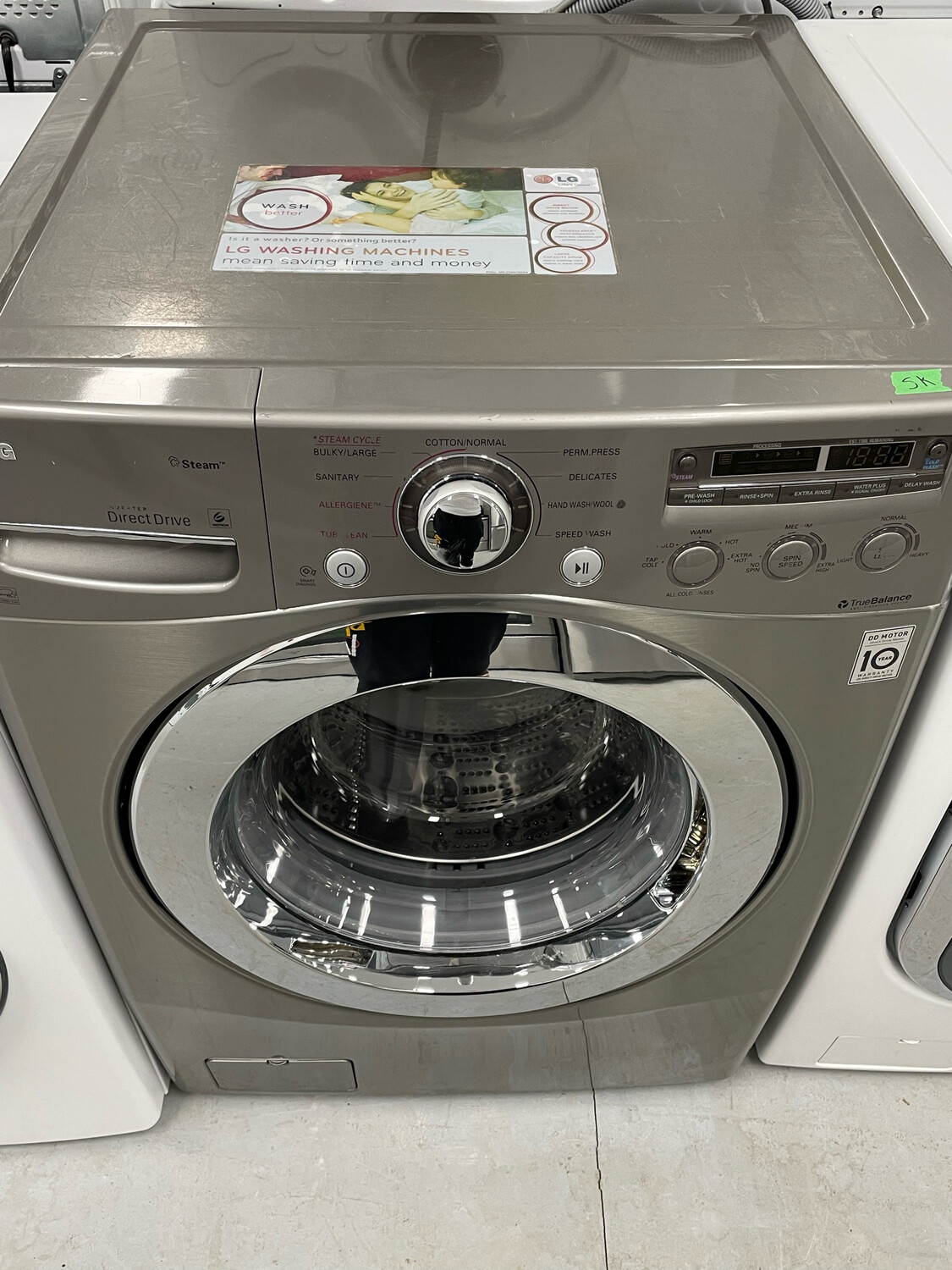 LG Steam Front-Load Washer, 4.1 Cu.Ft