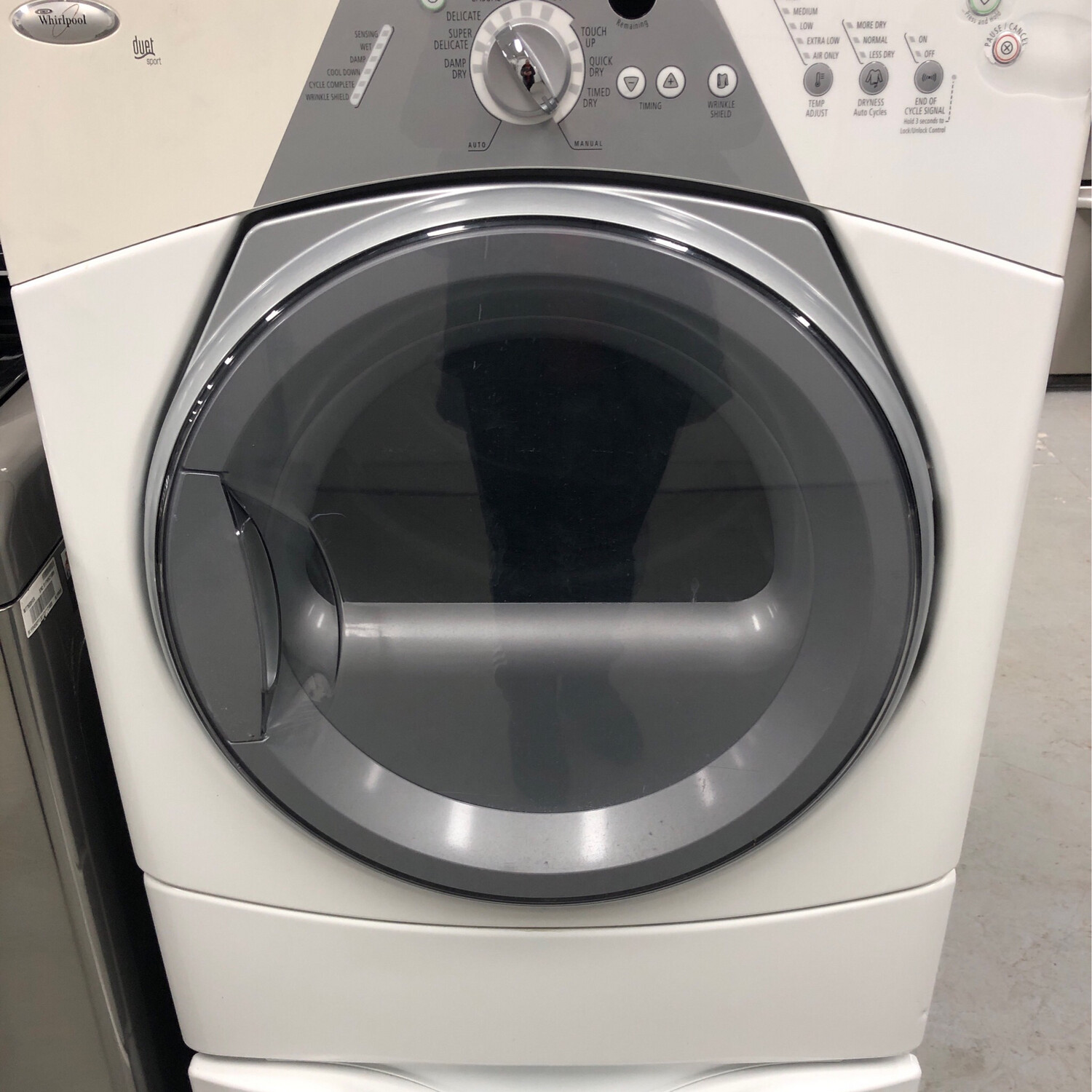 Whirlpool Duet Front-Load Dryer with Pedestal