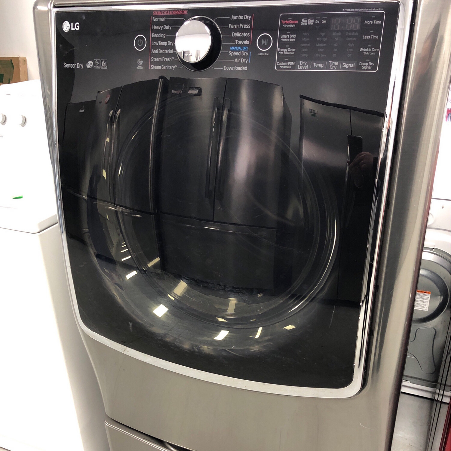 LG Front-Load Dryer with Pedestal DLEX9000V