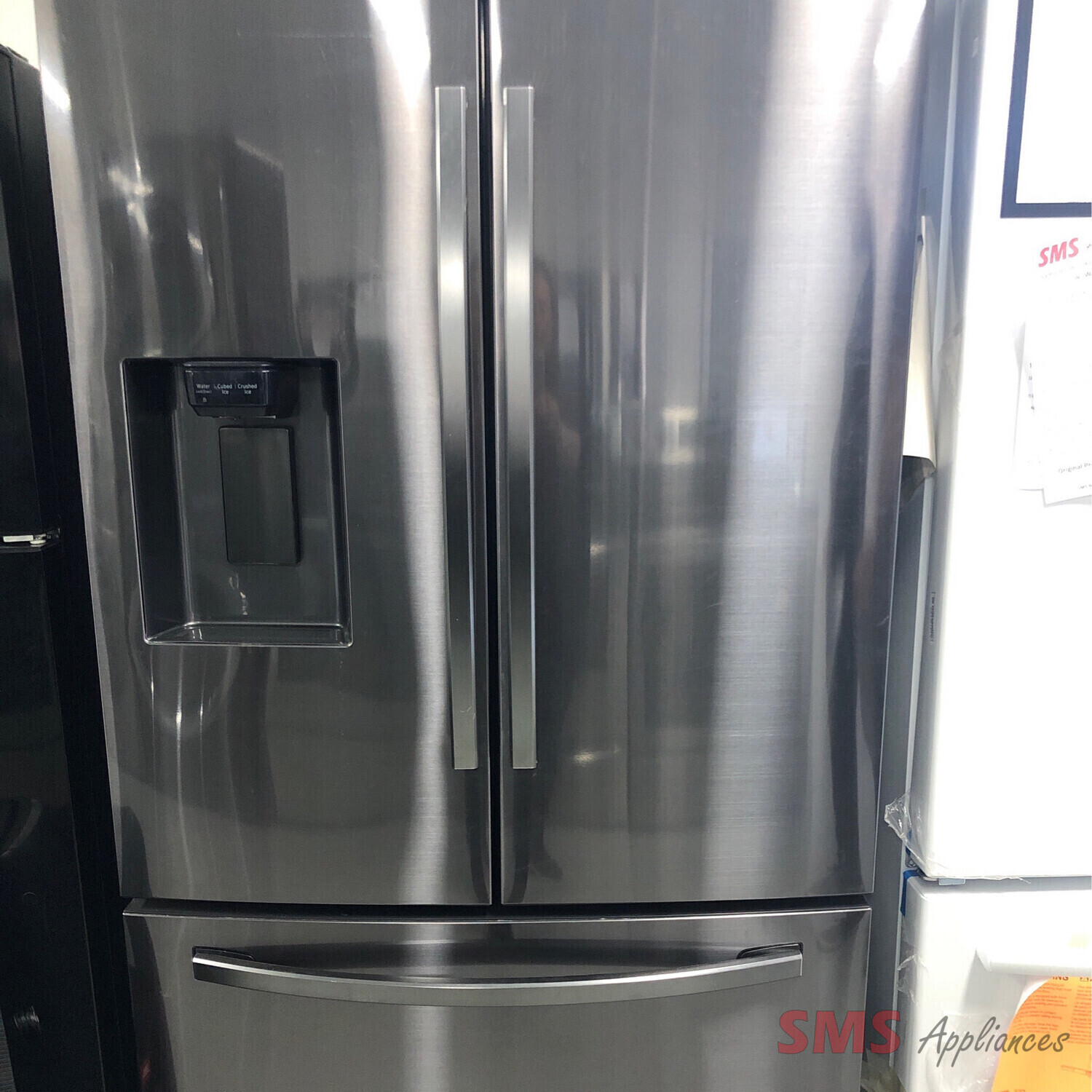 New Open Box - Scratch and Dent Samsung 36" 28 Cu.Ft French Door Refrigerator W/ Water & Ice Dispenser RF28R6201SG