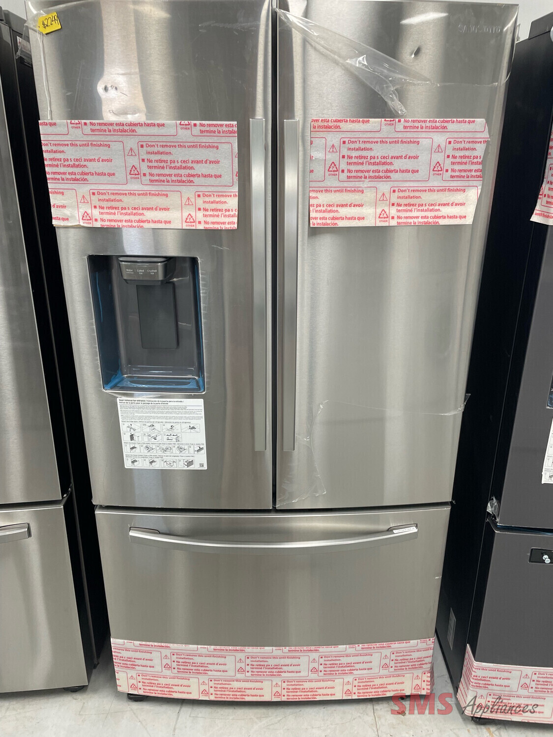New Open Box - Scratch and Dent Samsung 36” 27 Cu.Ft French Door Refrigerator W/ Water & Ice Dispenser RF27T5201SR