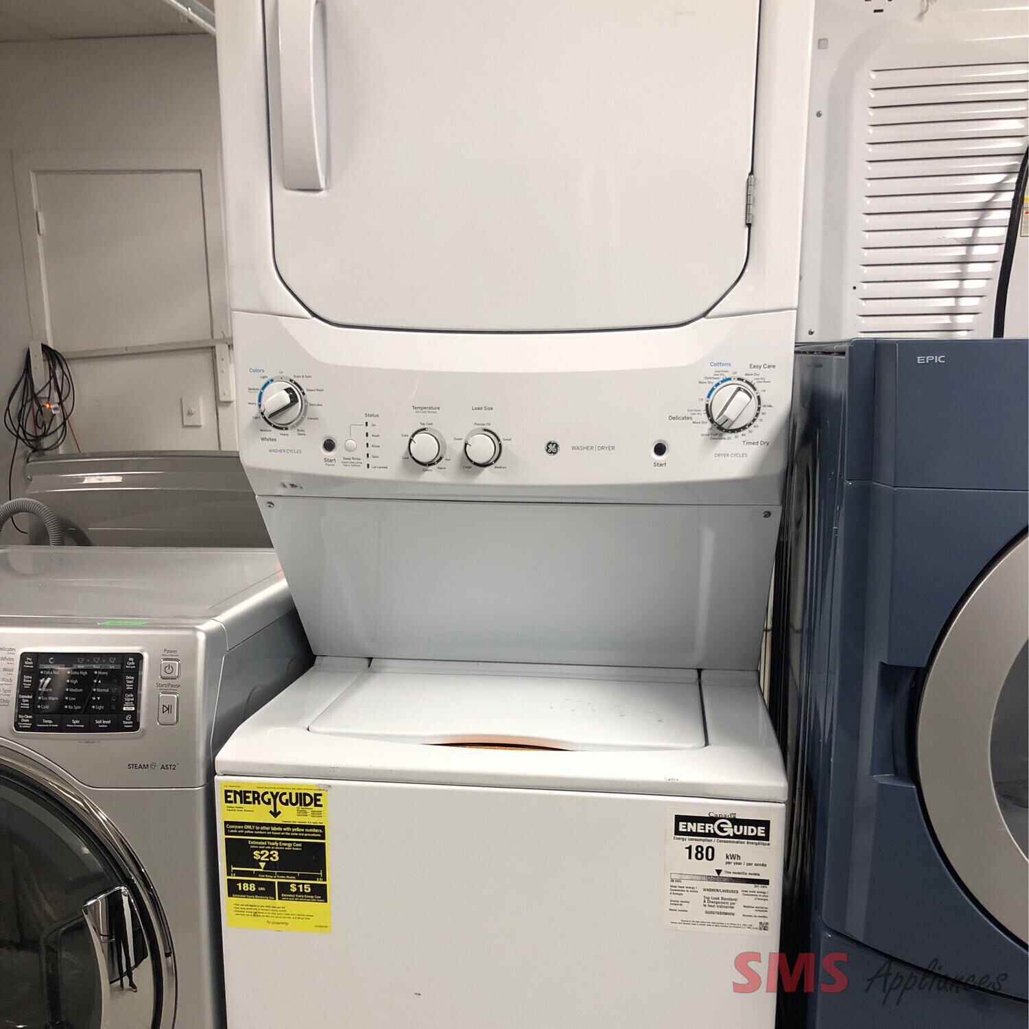 New Open Box - Scratch and Dent GE 27" Gas Washer and Dryer GUD27GSSM2WW