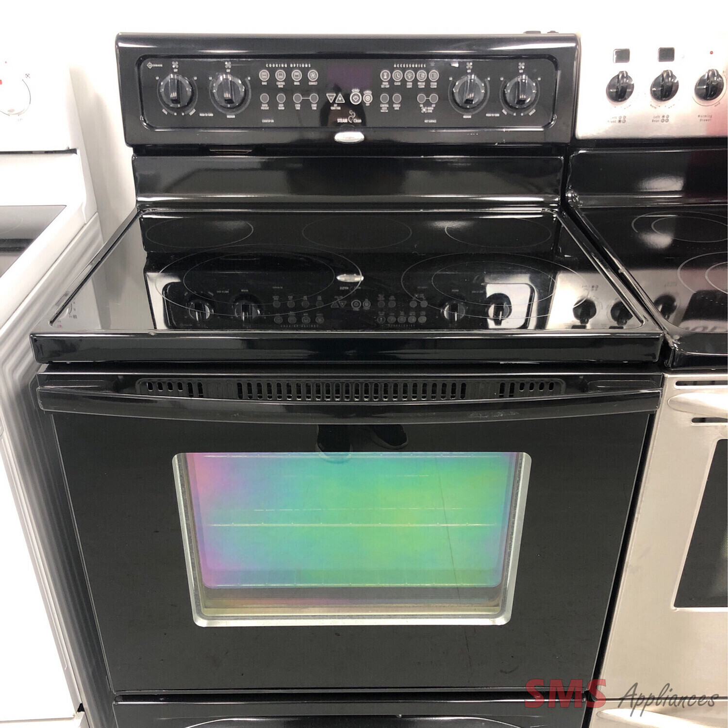Whirlpool 30" Freestanding Glass-Top Range YGFE461LVB