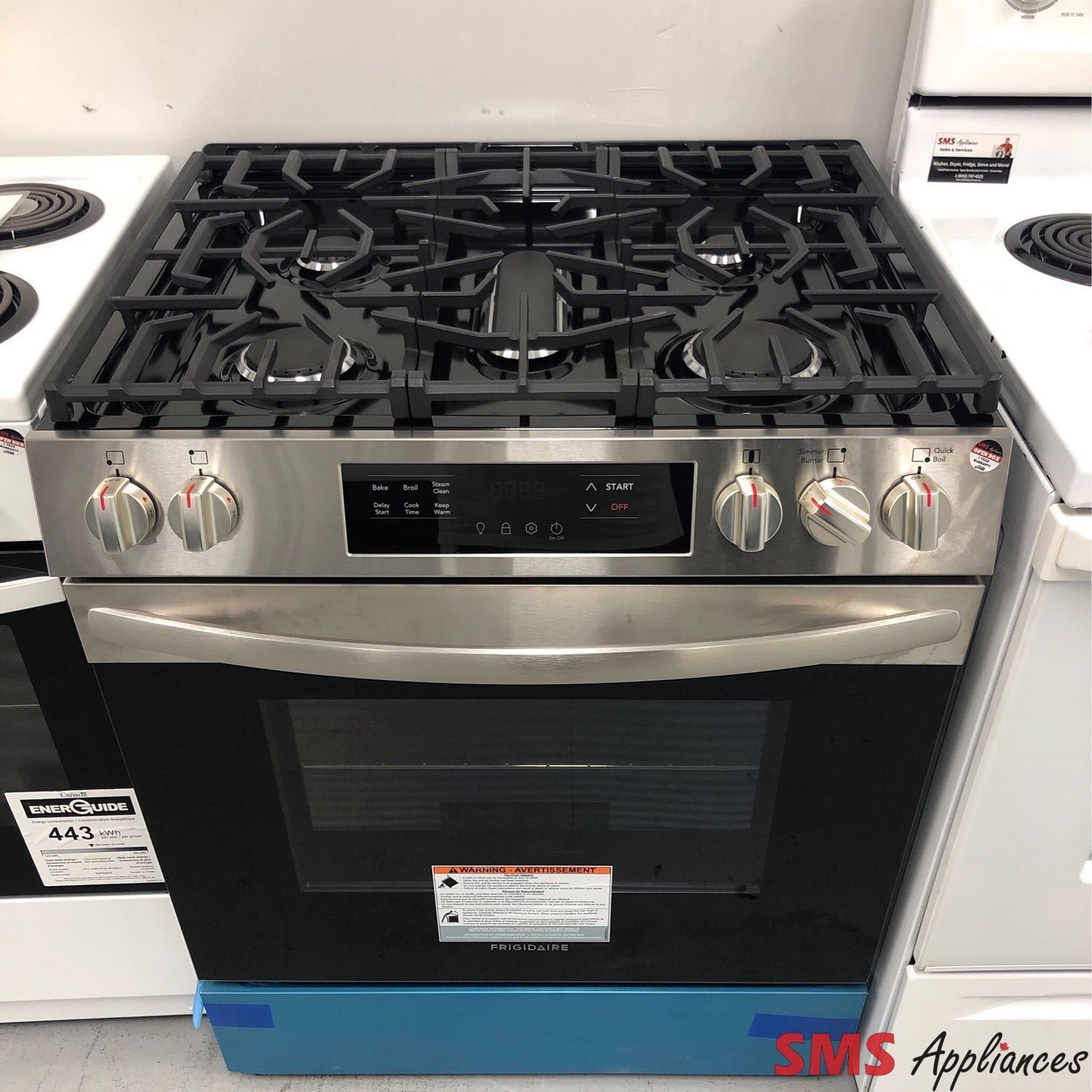 Open Box-Scratch and Dent Frigidaire 30” Front Control Gas Range FCFG3062AS