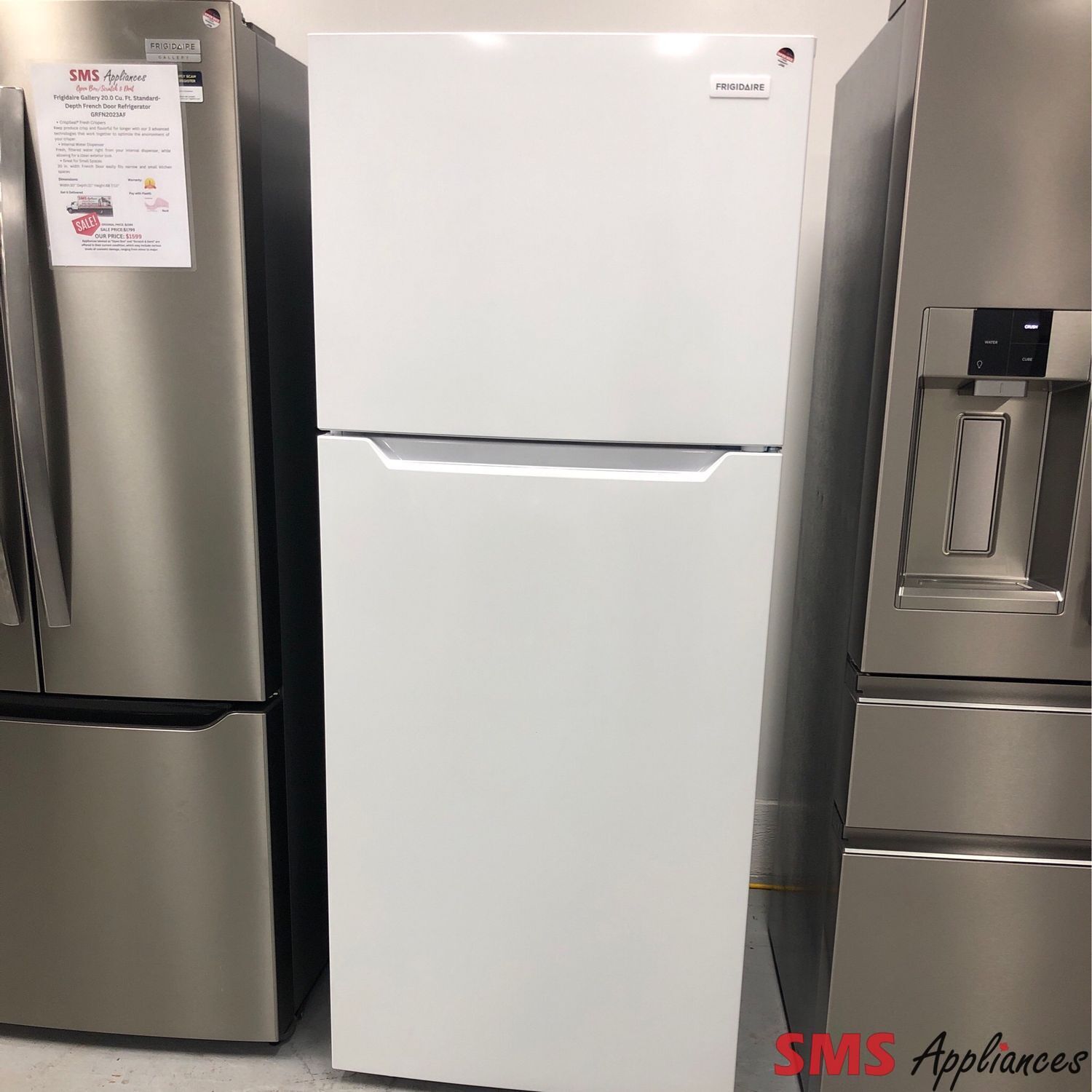 Open Box-Scratch and Dent Frigidaire 17.6 Cu.Ft Top-Freezer Refrigerator FFHT1822UW