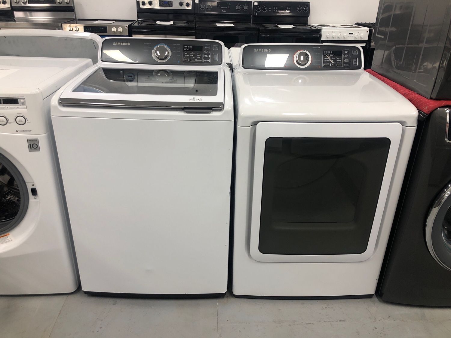 Samsung Top-Load Washer & Dryer Set  WA48J7770AW/DV48J7770EW