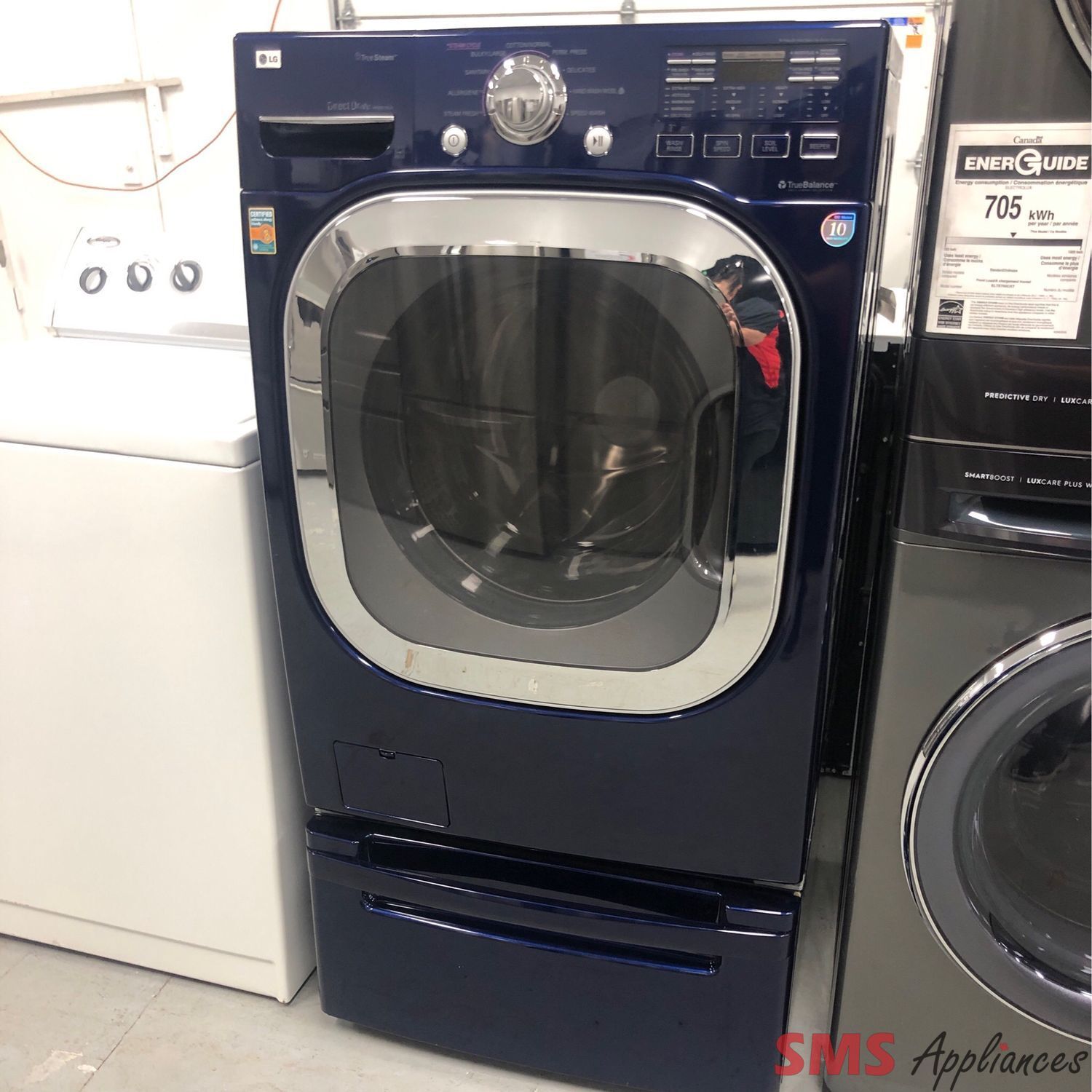 LG Front-Load Washer with Pedestal WM2801HLA