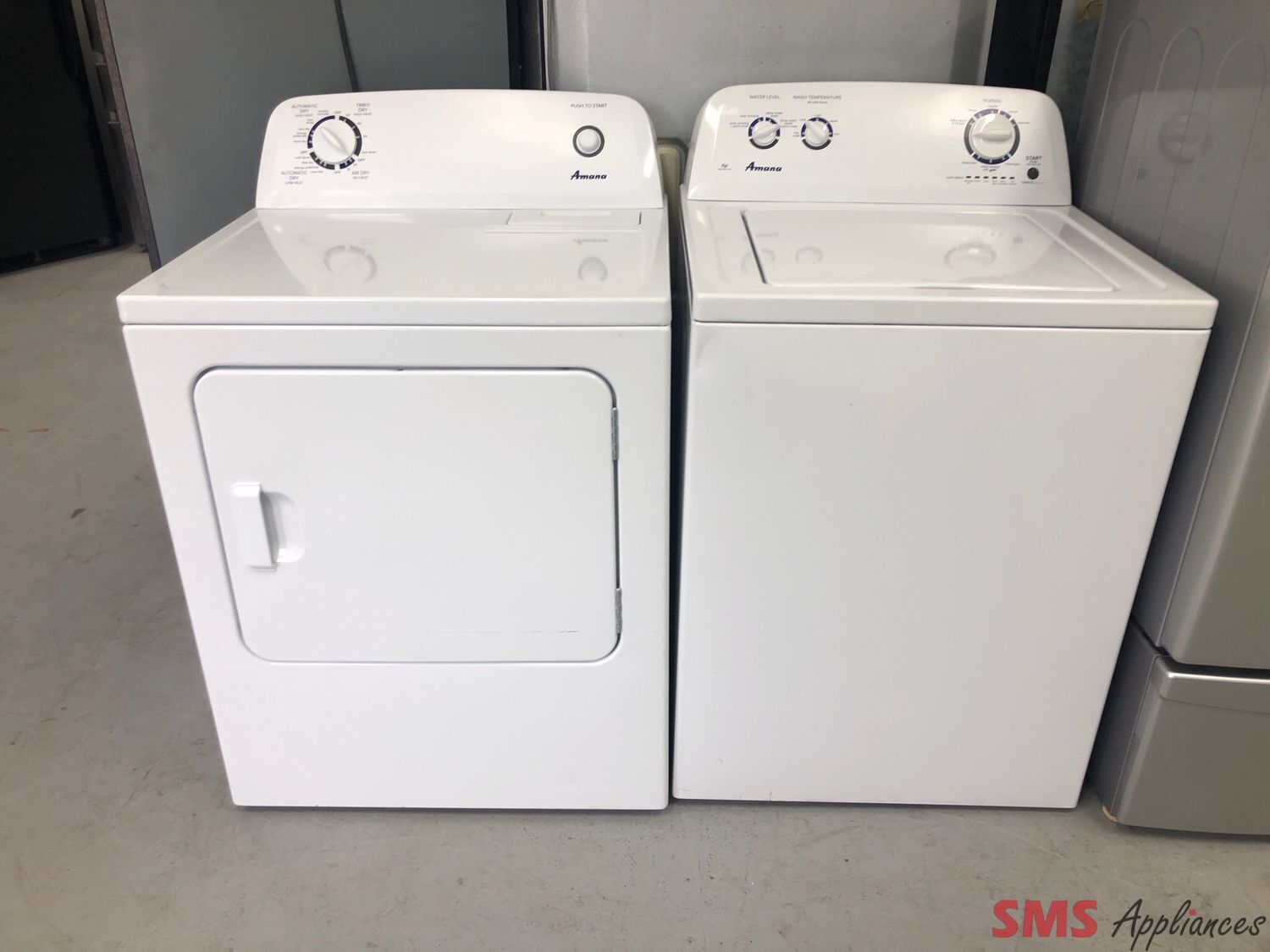 Amana Top-Load Washer & Dryer Set NTW4516FW3/YNED4655EW1