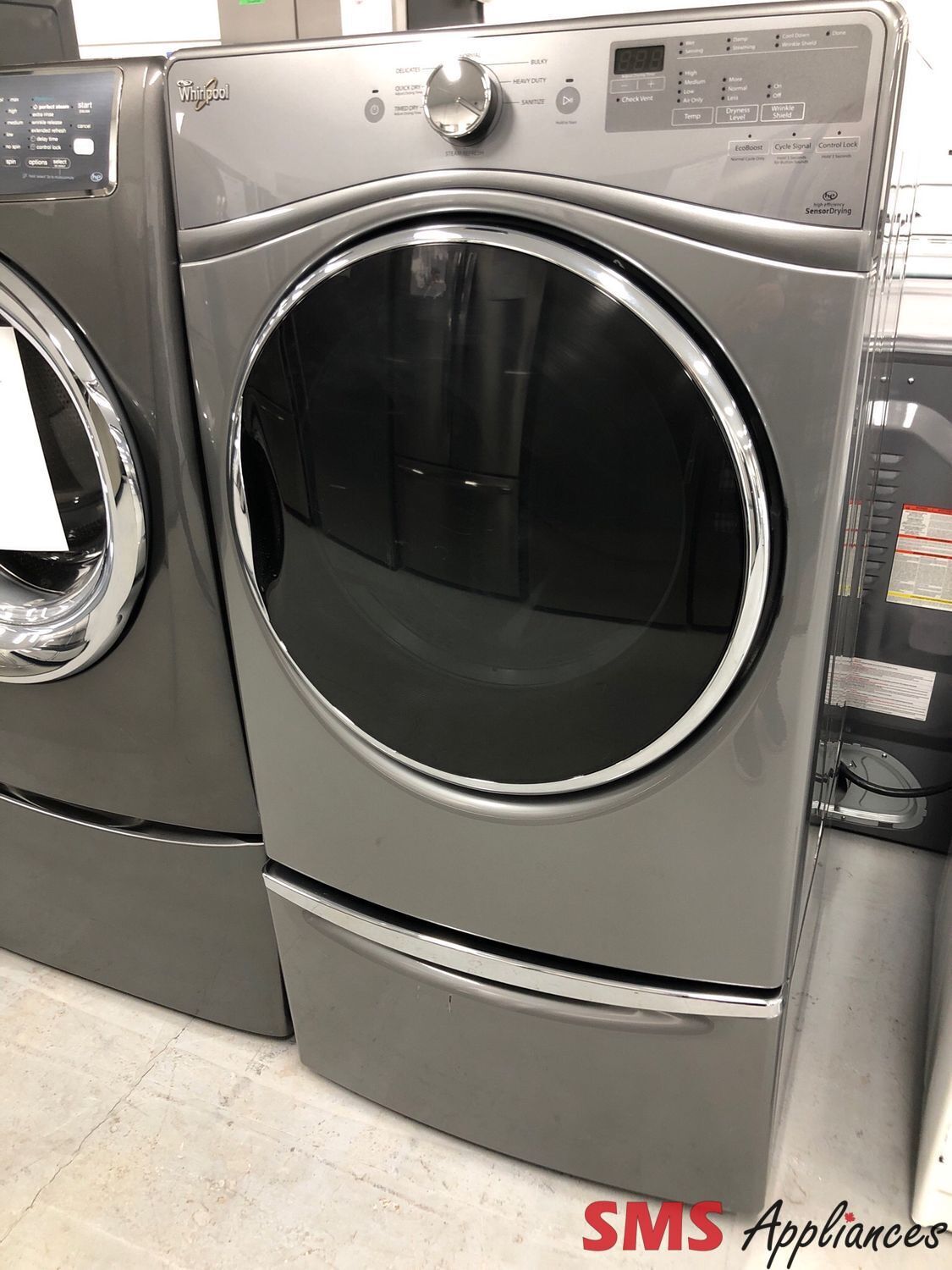 Whirlpool 7.4 Cu.Ft Front-Load Dryer With Pedestal YWED85HEFC2