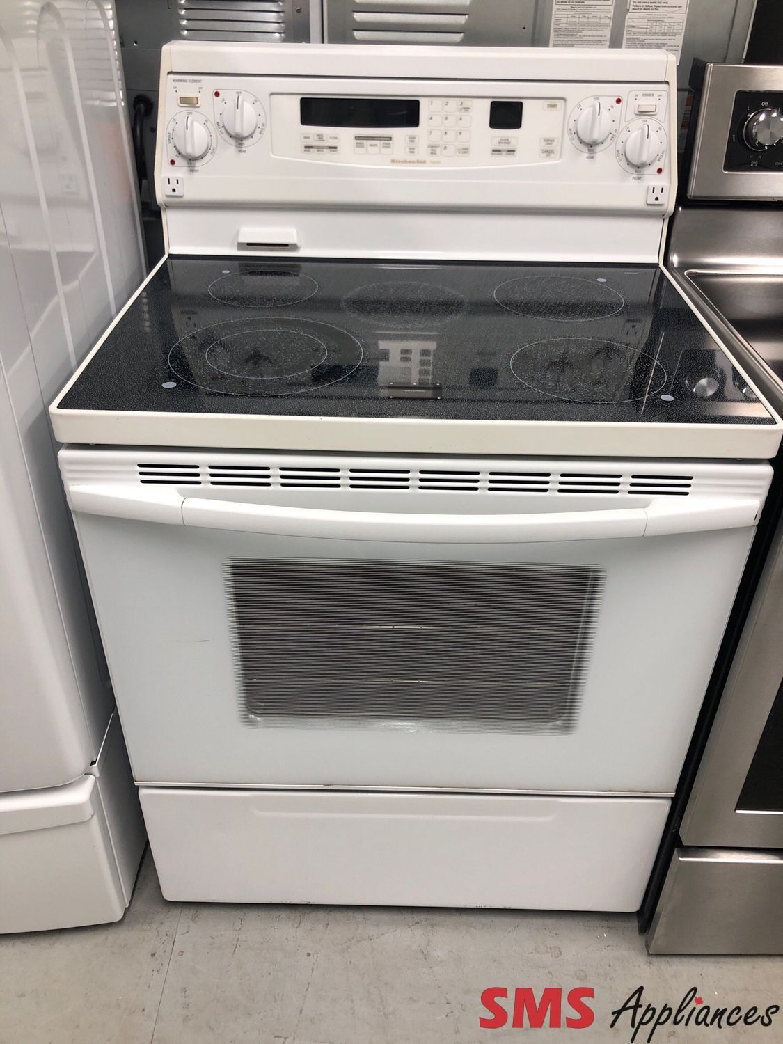 Kitchen Aid 30” Glass-Top Range YKERC507HW4