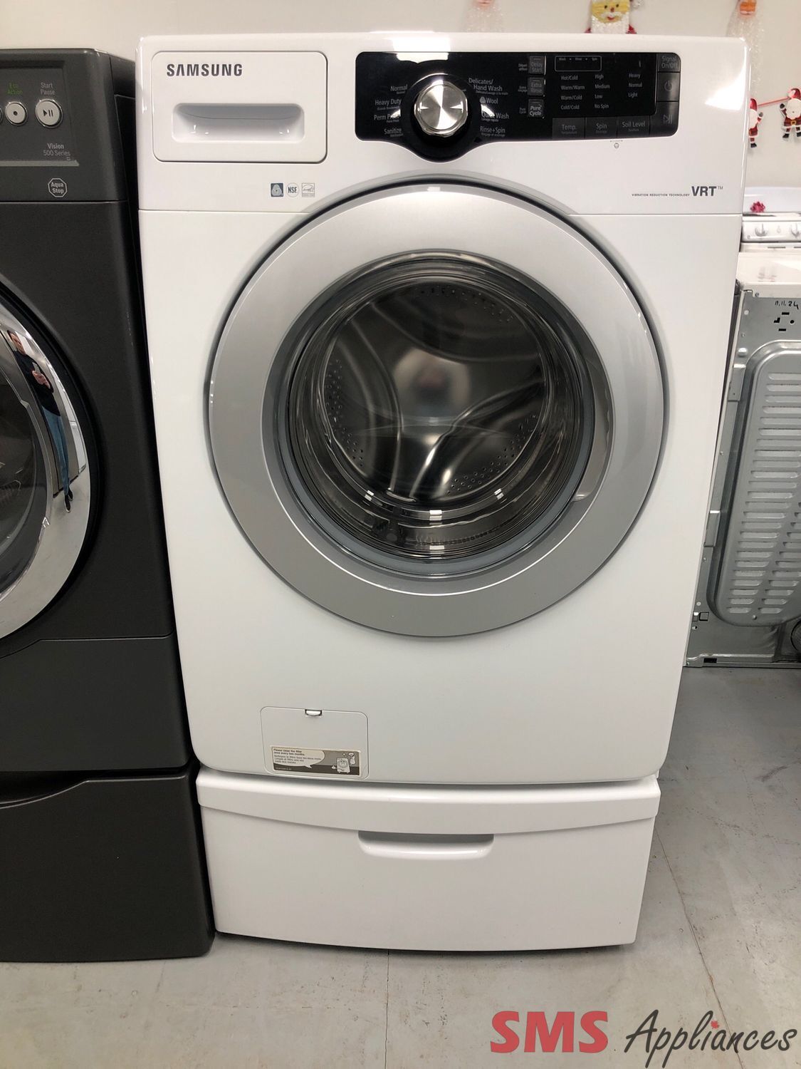 Samsung 4.0 Cu.Ft Front-Load Washer With Pedestal WF220ANW