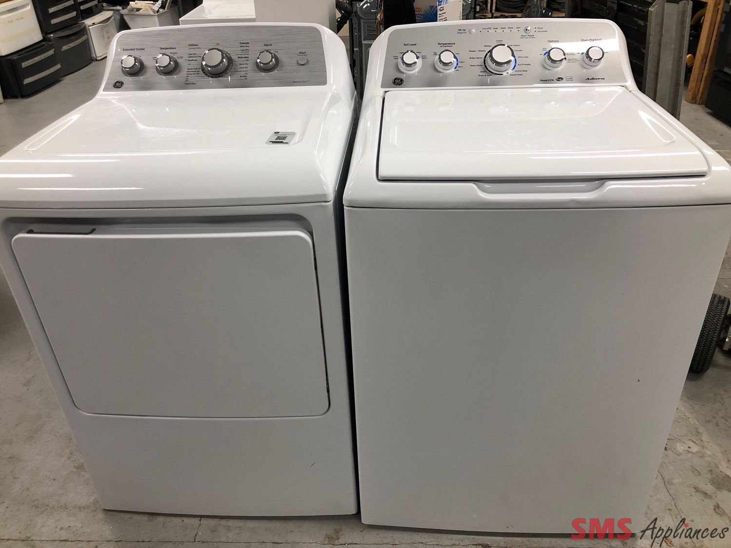 GE Top-Load Washer & Dryer Set GTW495DMN0W5/ GTD45EBMR0WS