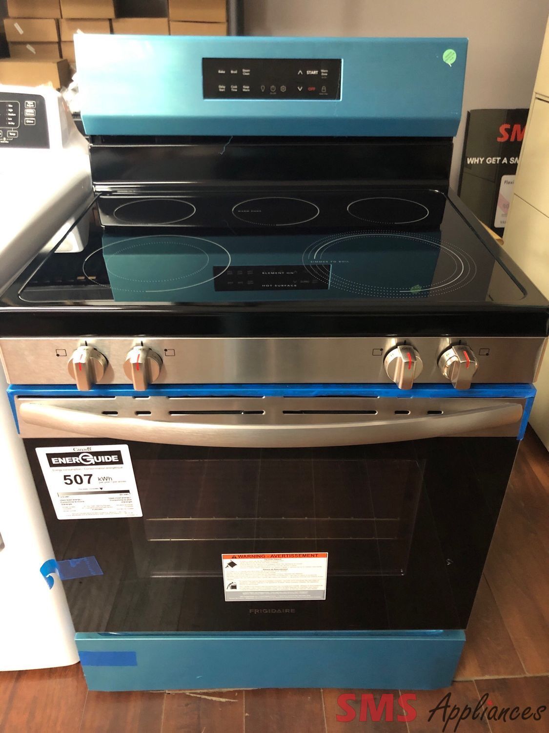 Open Box-Scratch and Dent Frigidaire 30” Glass-Top Range FCRE306CAS
