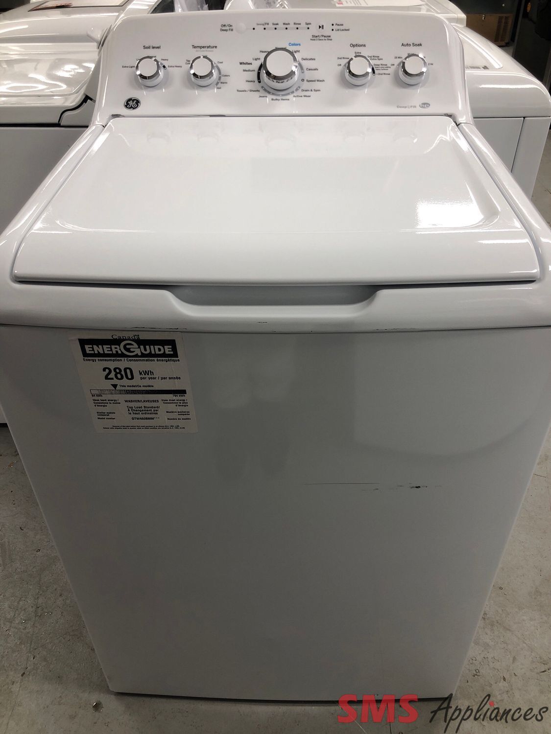 GE 4.9 Cu.Ft Top-Load Washer GTW460BMMWW