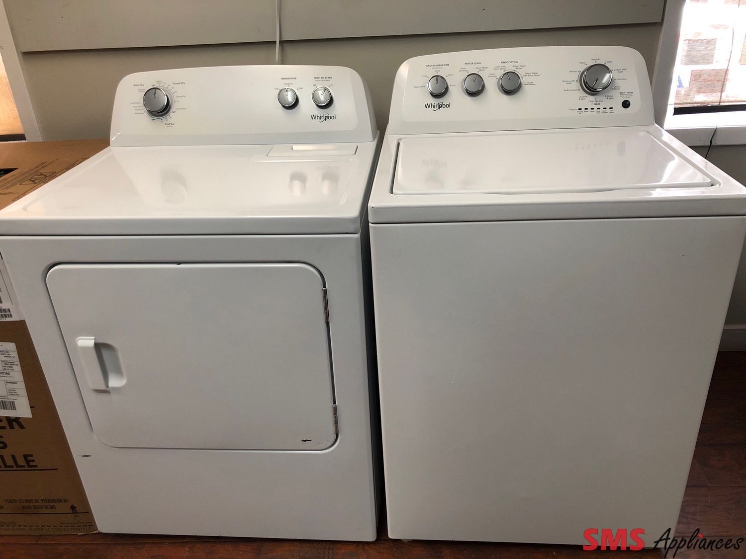 Whirlpool Top-Load Washer and Dryer Set WTW4855HW1/YWED4850HW0