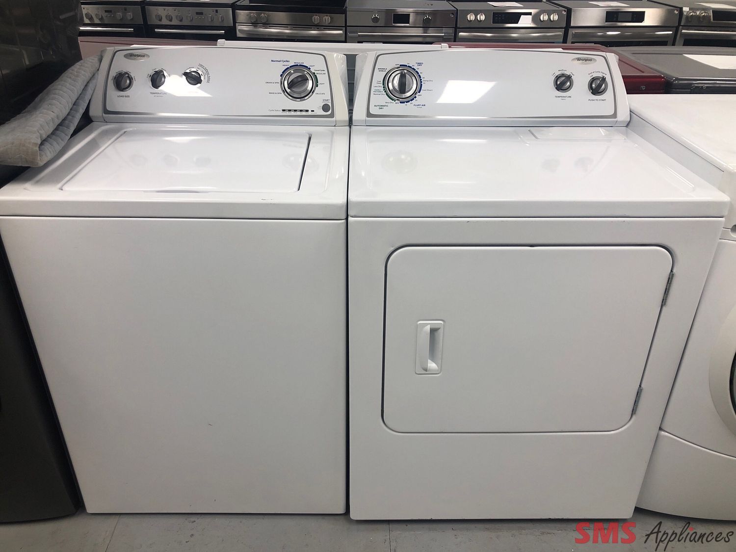 Whirlpool Top-Load Washer & Dryer Set WTW4800XQ4/YMED4800XQ2