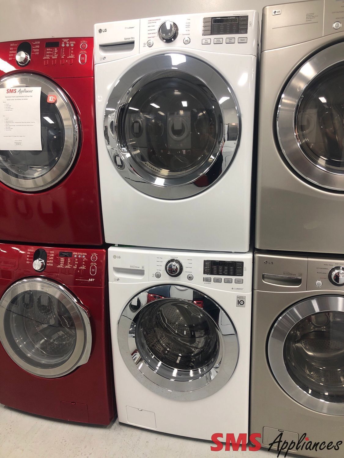 LG Front-Load Washer & Dryer Set WM3275CW/DLEX3370W