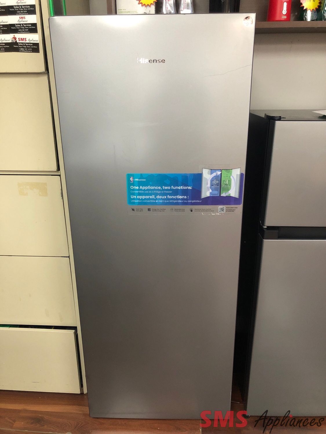 Open Box-Scratch and Dent Hisense Convertible 6.0 Cu.Ft Upright Fridge Or Freezer FV06C7ASE